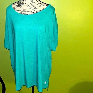 🆕 Nine West Active Short Sleeve Green Shirt Size XL